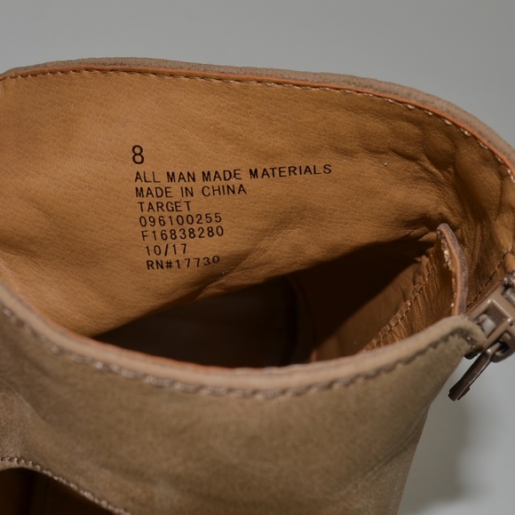 Edwina Fashion Boots Block Heel Open Toe Taupe 8 - Picture 7 of 8